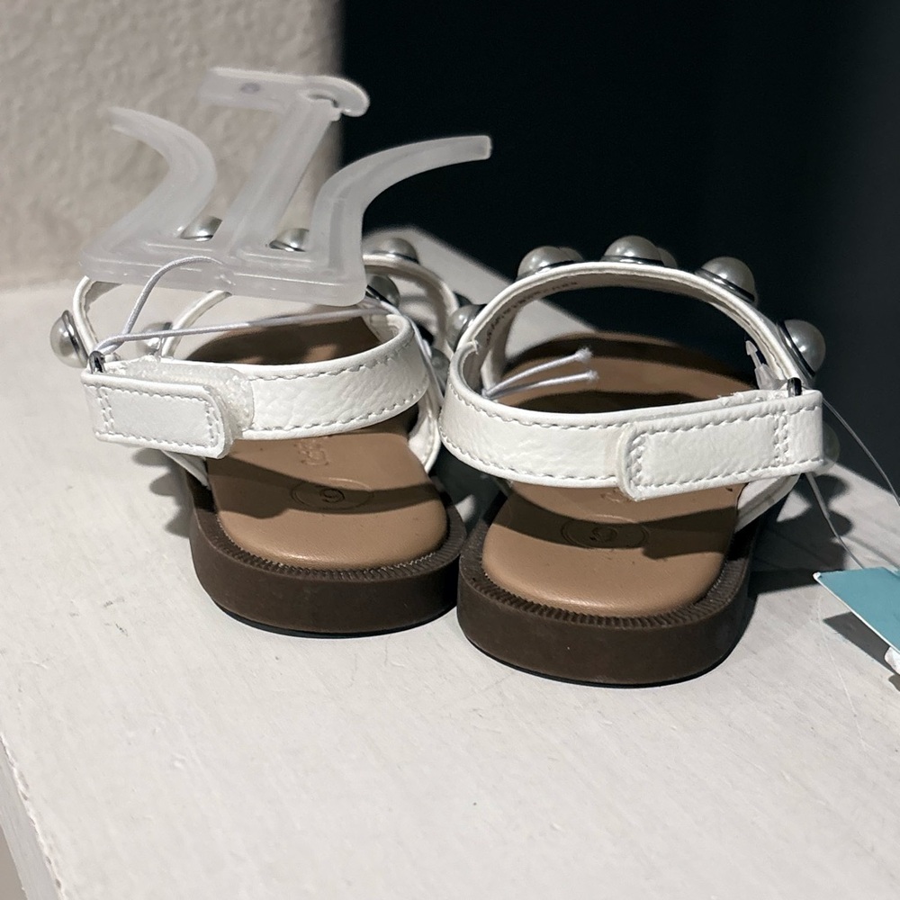 Selene Pearl Sandals - Cat & Jack™ White Open Toe, Hook and Loop Infant Sizes - Picture 4 of 9